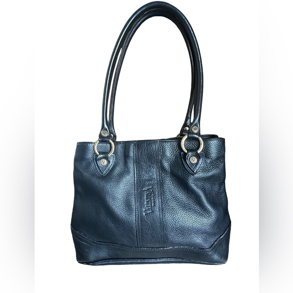 Valentina black leather tote shoulder bag - Picture 3 of 13